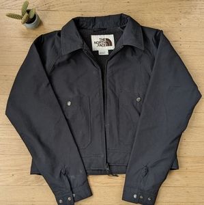 The North Face cropped water resistant Sherpa lined zip up jacket with collar